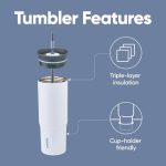 Tumbler - Grey/Blue(The Great Blue) - 24oz